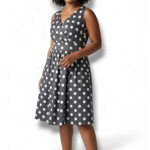 Signature by Robbie Bee polka dot sleeveless summer dress